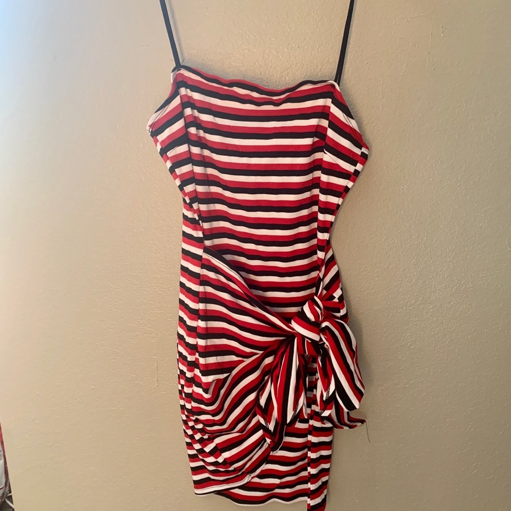 Red & White Stripped Maxi Dress ❤️